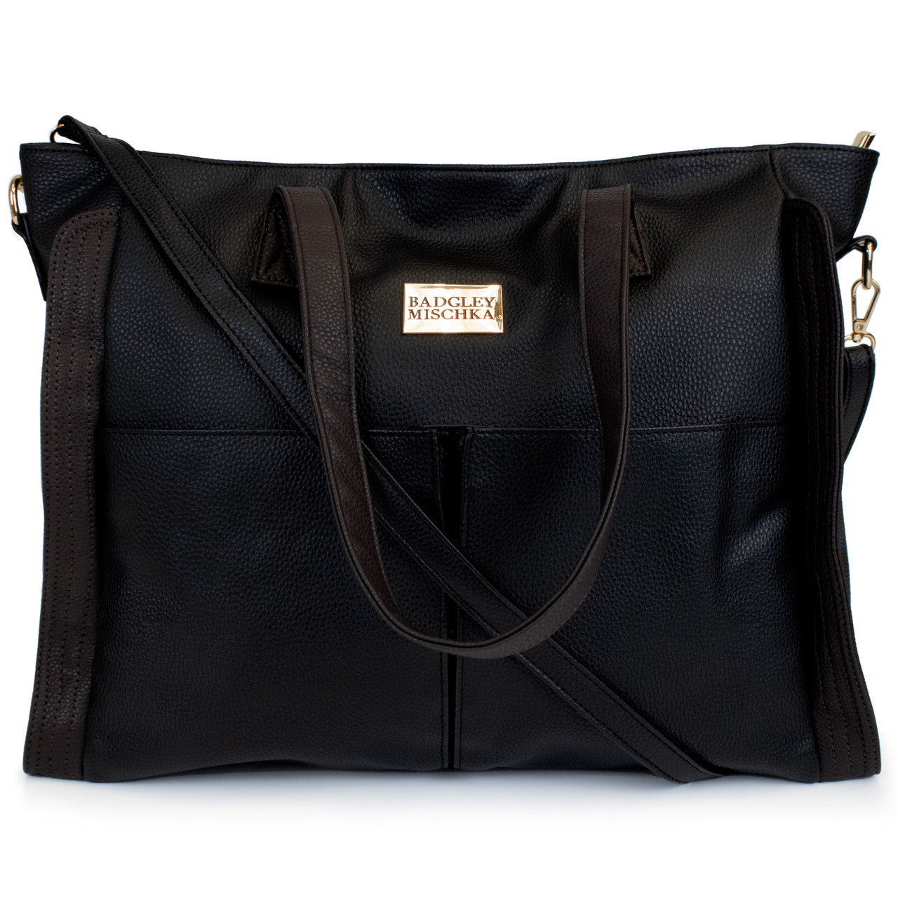 Rose Vegan Leather Travel Tote Weekender Bag – Badgley Mischka
