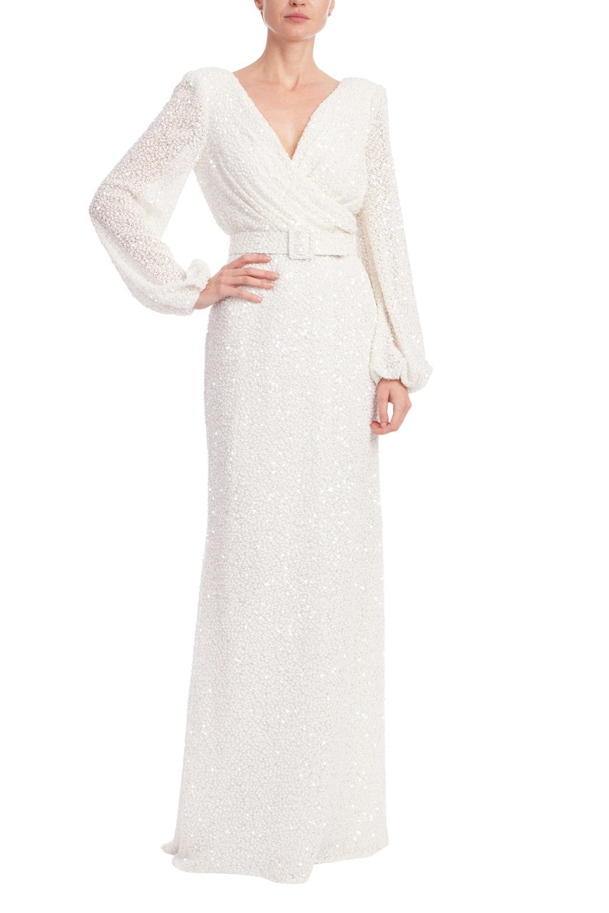 satin dress white CLASSIC SOFT SATIN A-LINE DRESS CD7469W