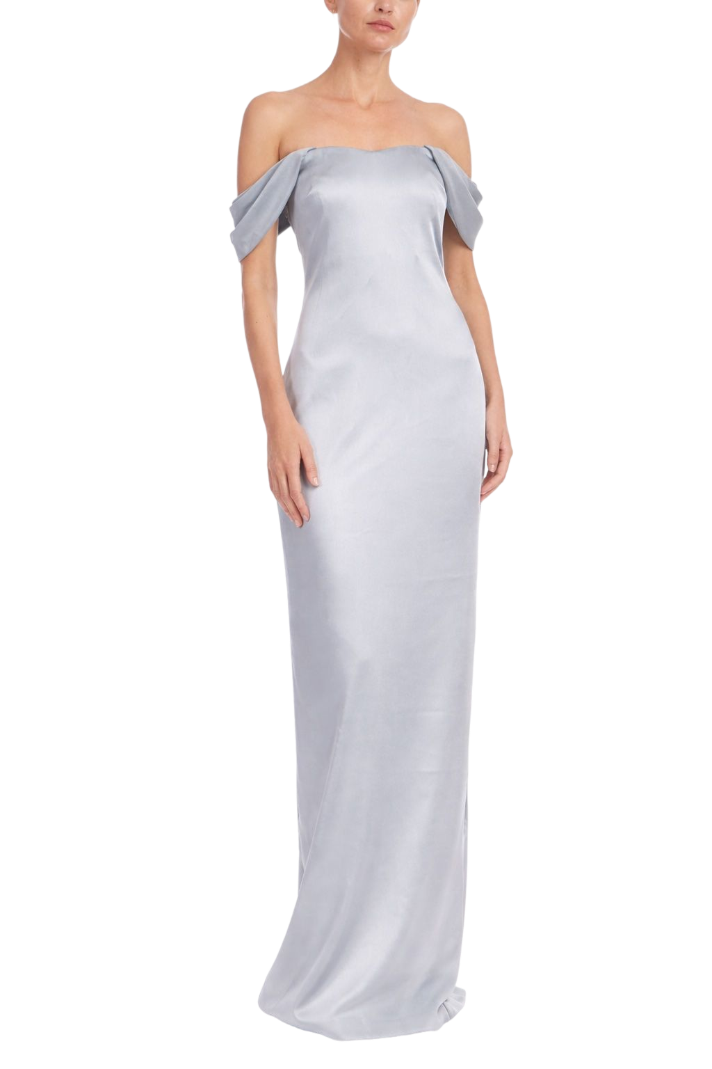Badgley Mischka Strapless Off-the-Shoulder Column Gown Dress Badgley Mischka Strapless Off-the-Shoulder Column Gown Dress