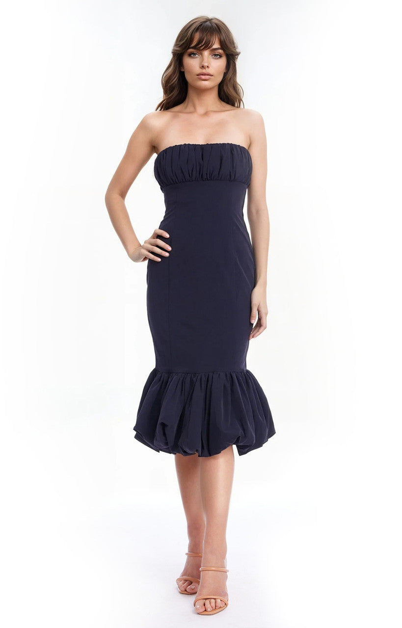 Iris Strapless Mermaid Midi Dress by Jewel Badgley Mischka