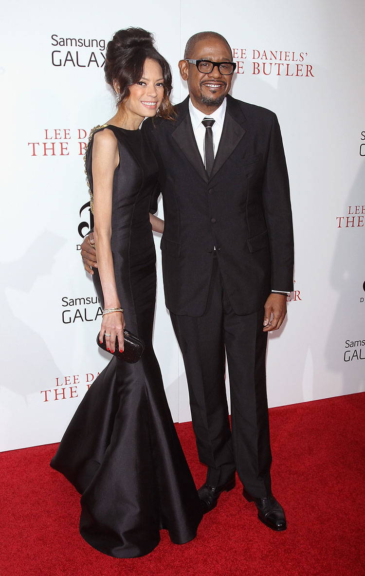 Keisha Whitaker in Badgley Mischka Couture at the NYC premiere of the "The Butler"