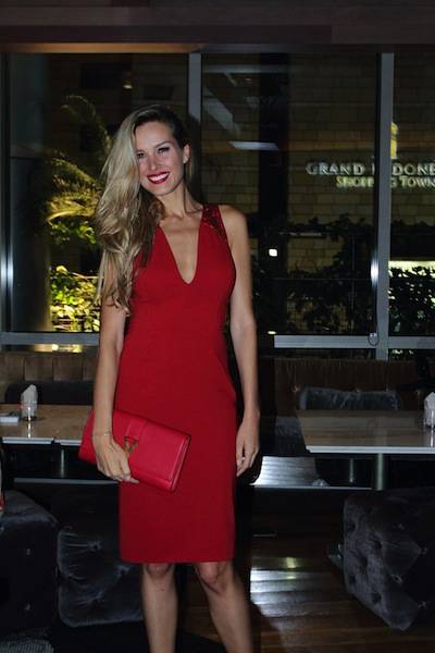Petra Nemcova in Badgley Mischka at her Happy Hearts Fund event