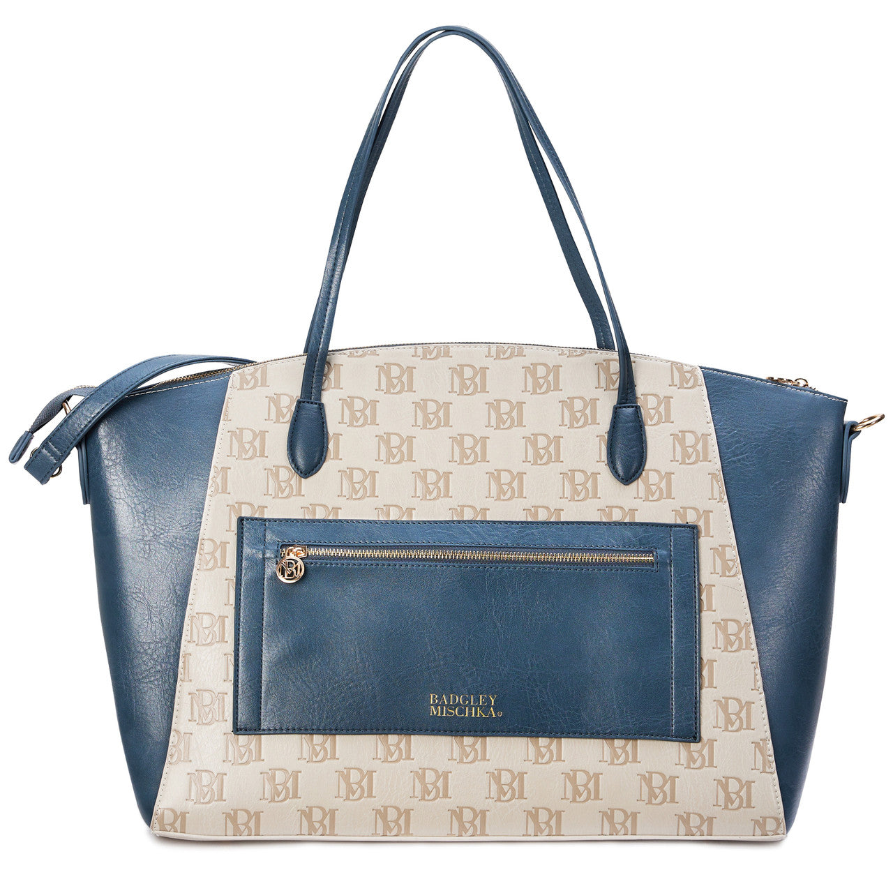 Badgley Mischka Caroline Vegan Leather Weekender Tote Bag, Black