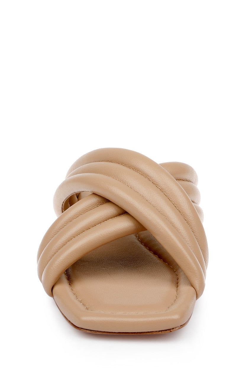 Parchment | Junction Puff Crisscross Strap Sandals