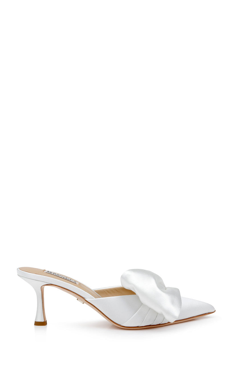White | Alaya Pointed Toe Mules