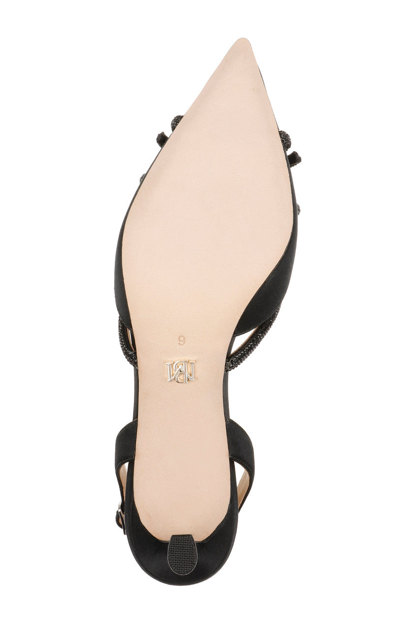 Black | Angelina Slingback Kitten Heels Sole