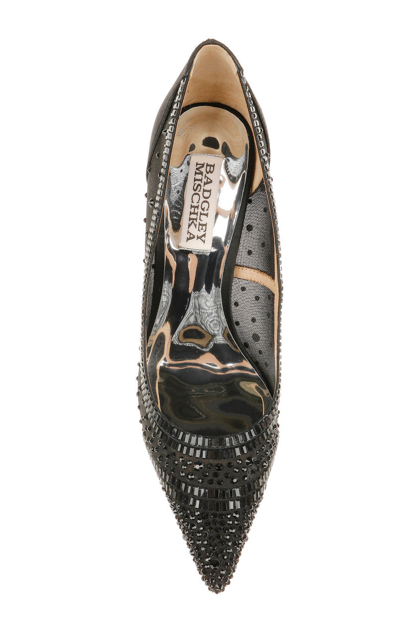 Black | Bailey Bejeweled Mesh Stiletto