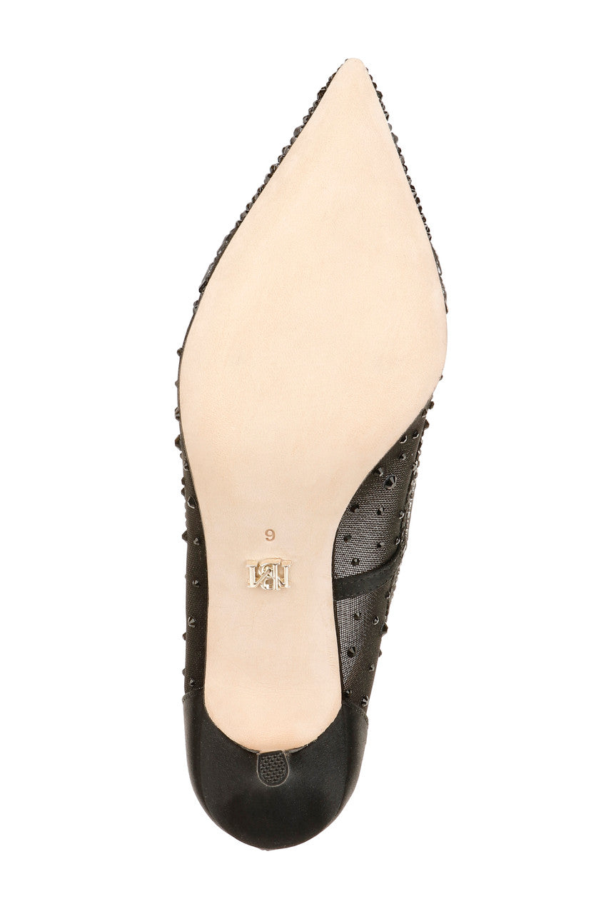 Black | Bailey Bejeweled Mesh Stiletto