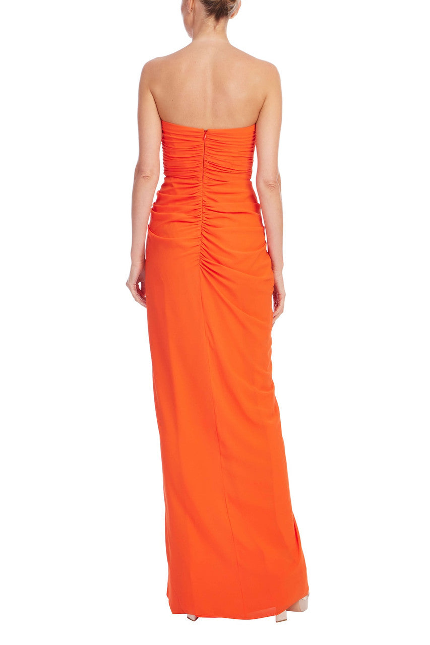 Strapless Pleated Ruffle Gown by Badgley Mischka Strapless Pleated Ruffle Gown by Badgley Mischka