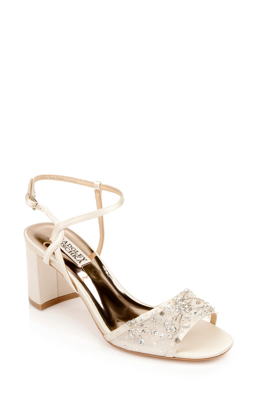 Ivory | Blaine Embellished Block Heel