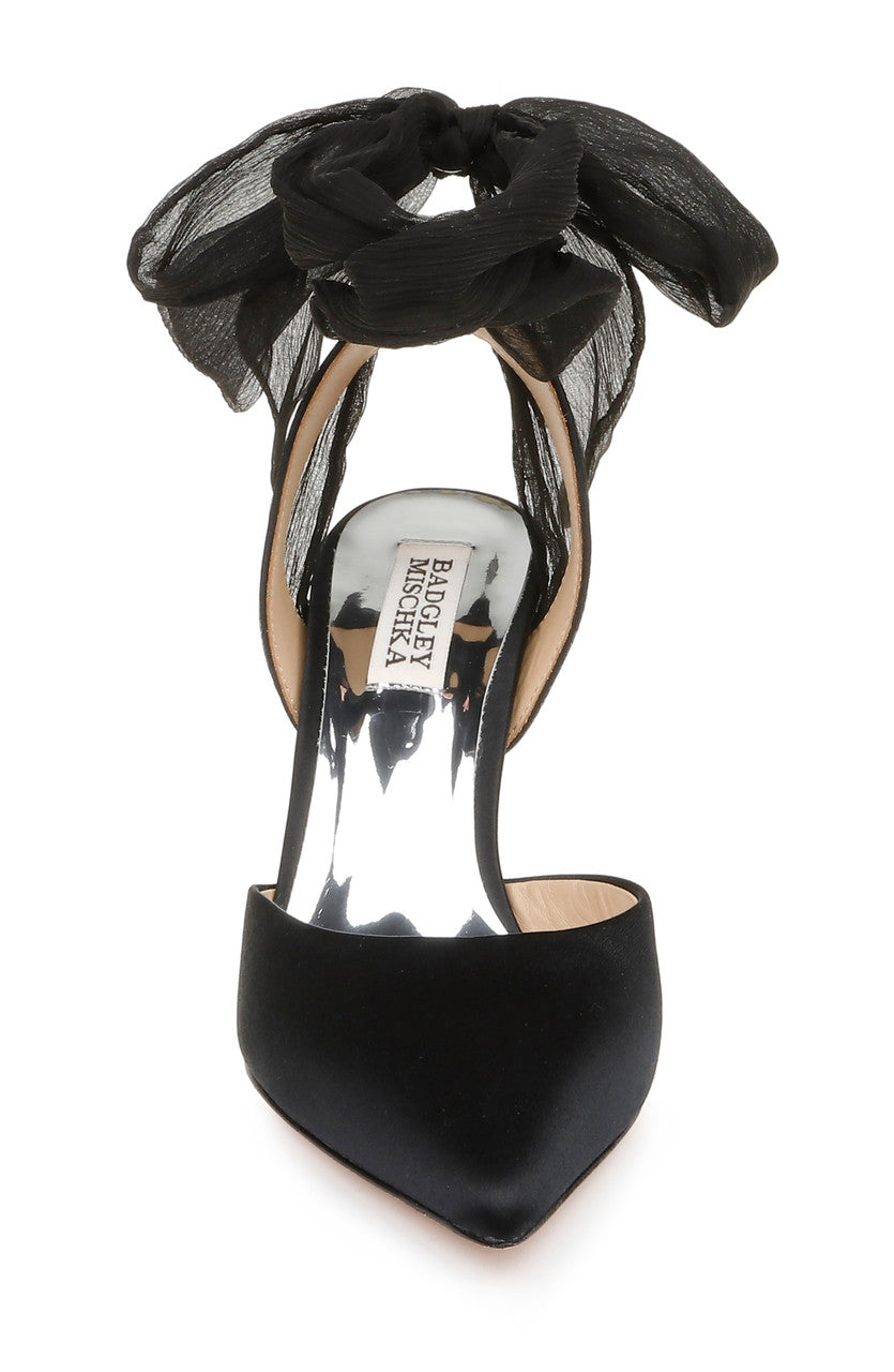 Black | Blaze Satin Bow Stilettos