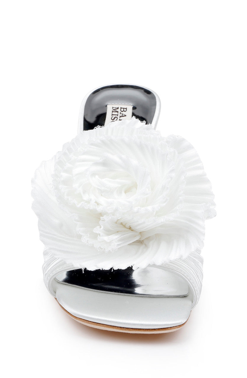 White | Blythe Slide with Floral Detail