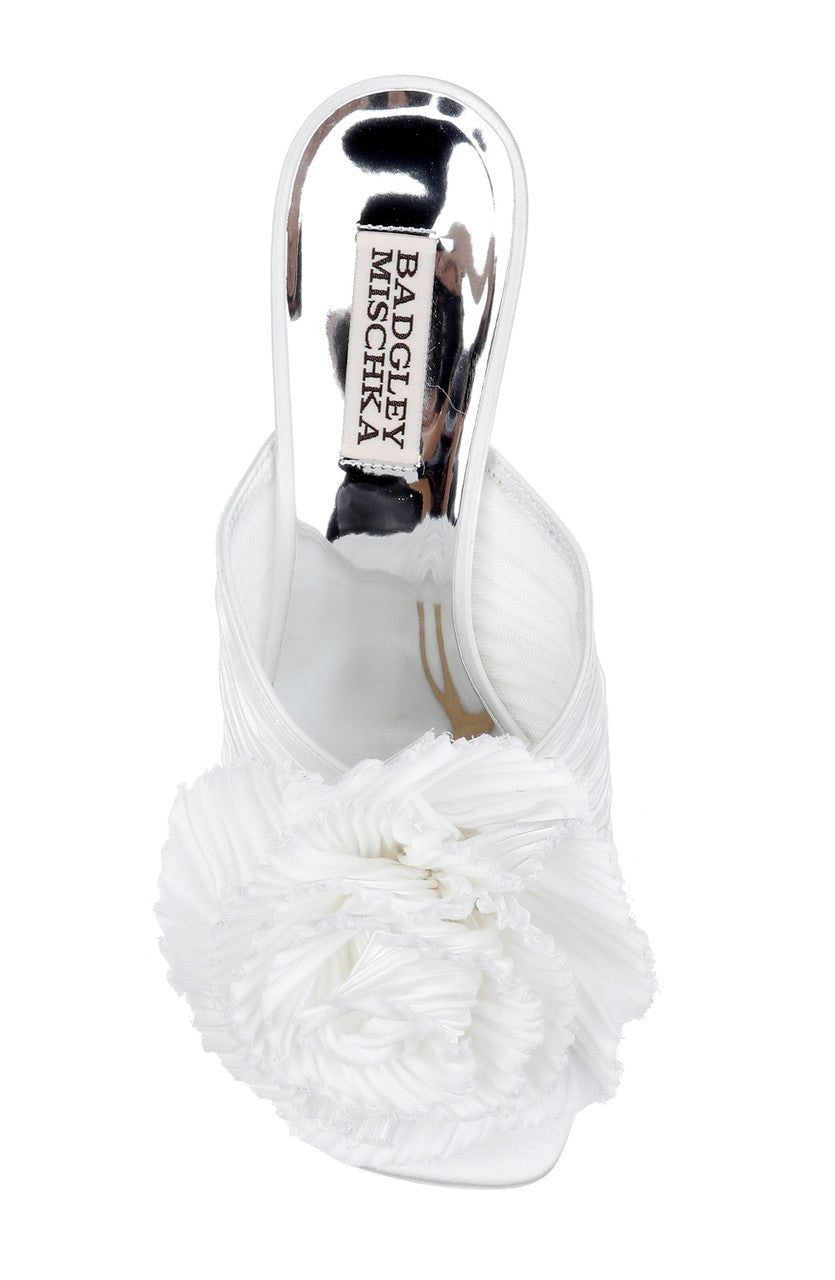 White | Blythe Slide with Floral Detail