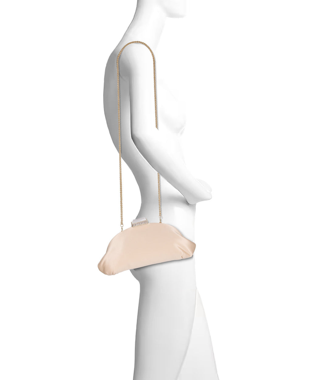 Nude | Leia Satin Pouch Clutch Form