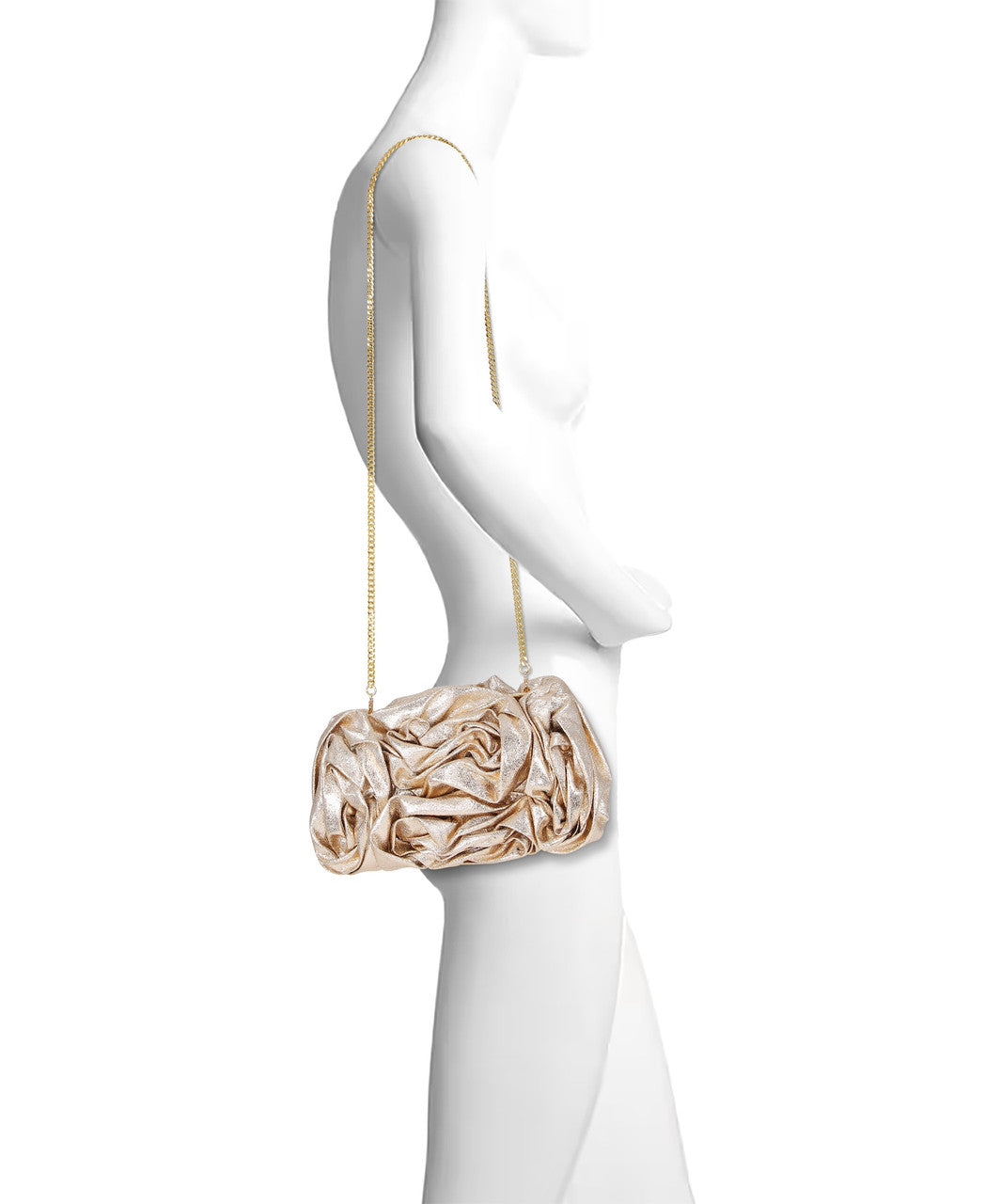 Gold | Jett Metallic Pouch Clutch Form