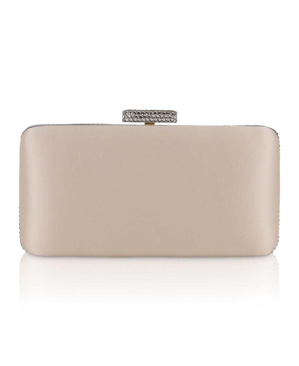 Ivory | Lexi Crystal Bow Clutch Back