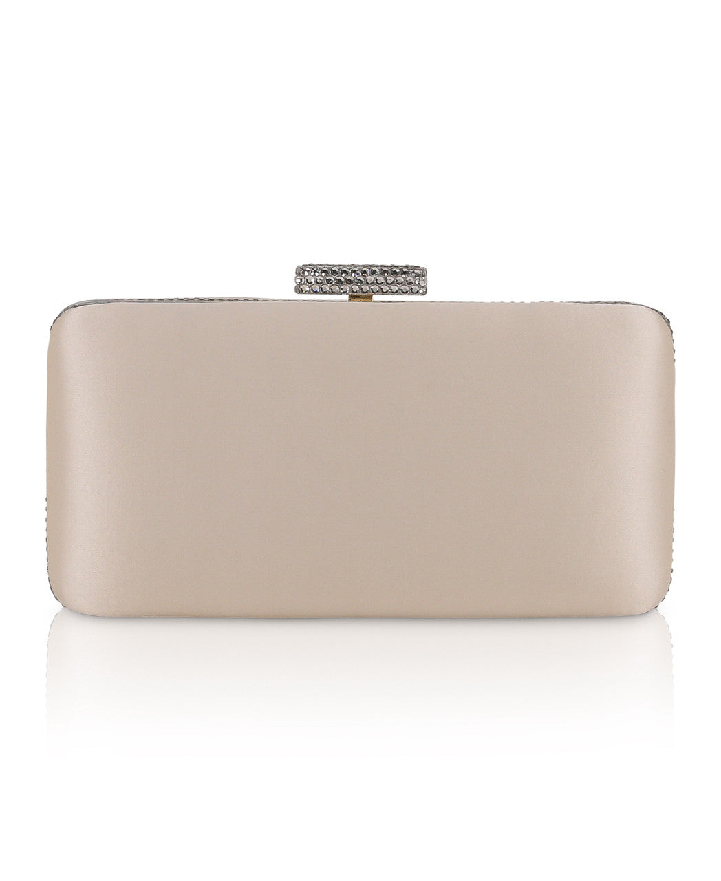 Ivory | Lexi Crystal Bow Clutch Back