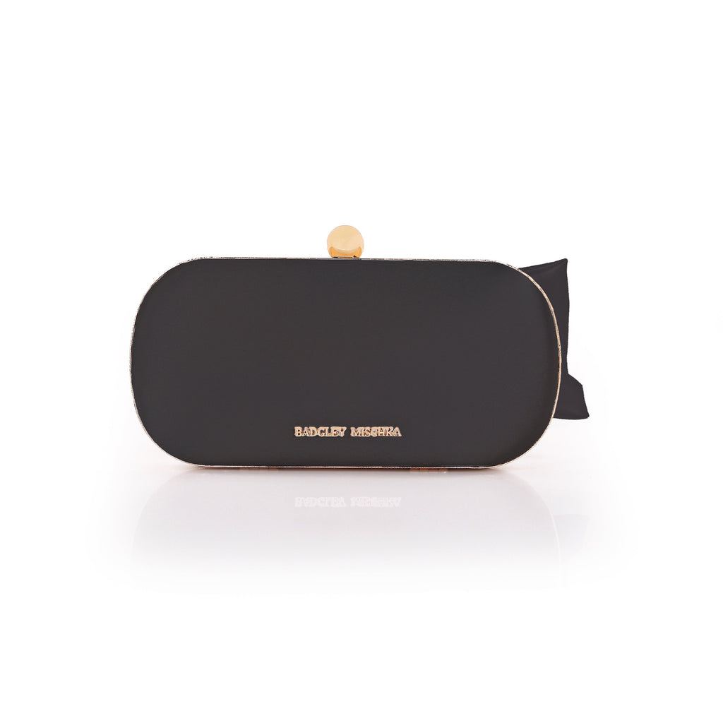 Black | Satin Tie Minaudiere Back