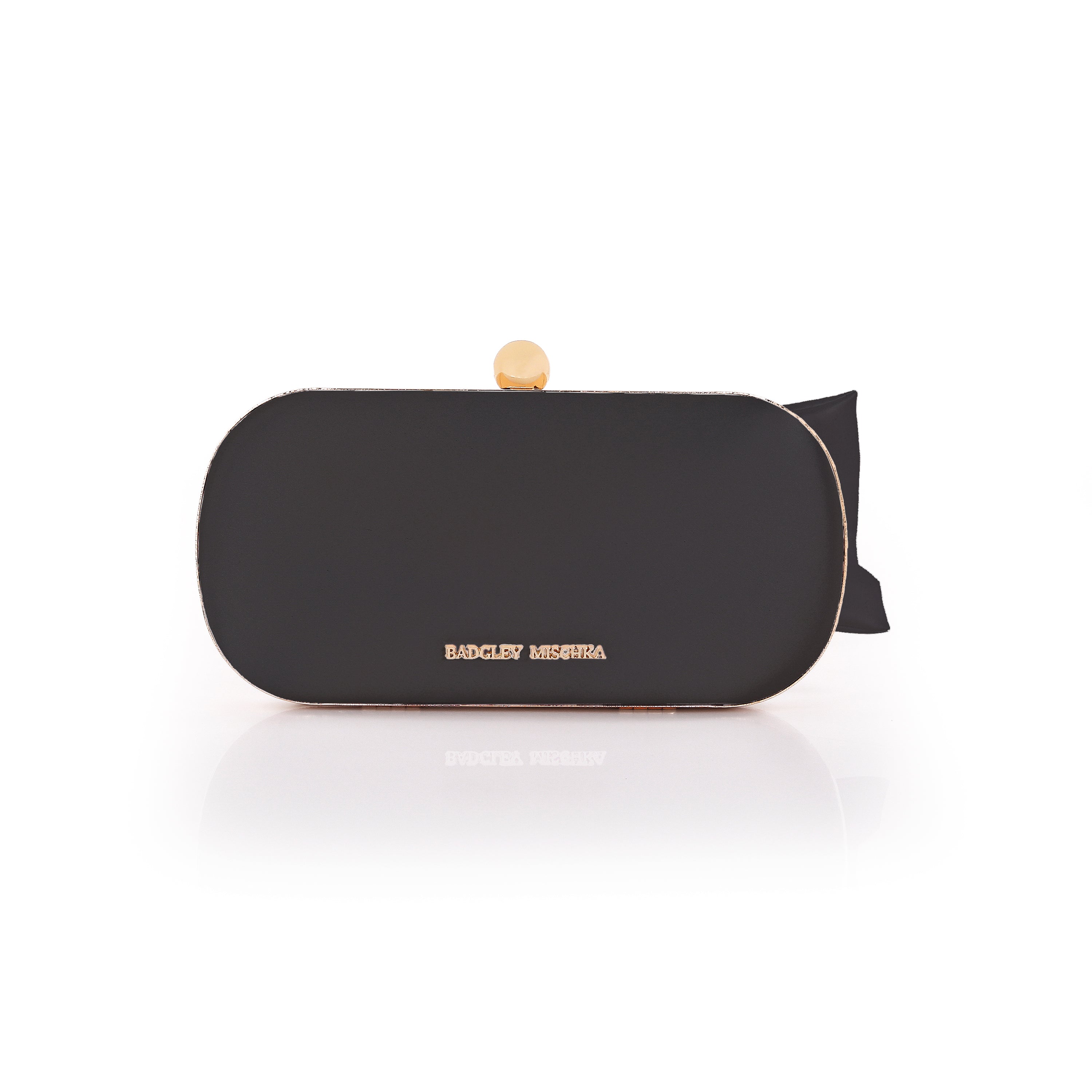 Black | Satin Tie Minaudiere Back