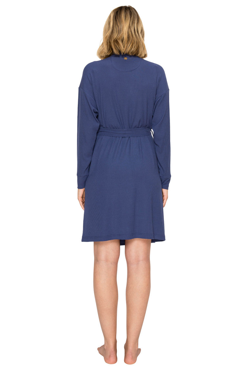 Blueberry | Yummy Modal Rib Cozy Robe Back