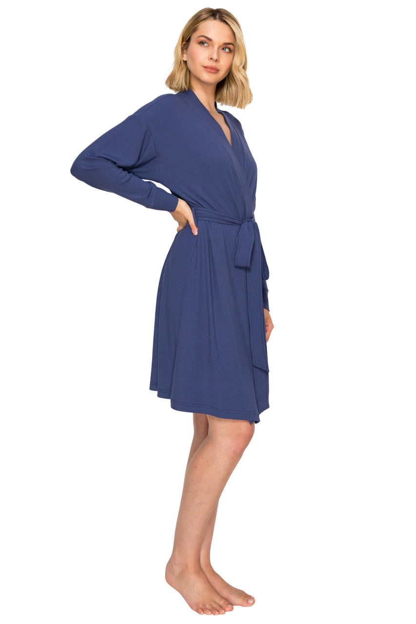 Blueberry | Yummy Modal Rib Cozy Robe Alt Angle