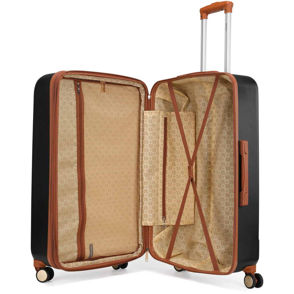 Black | Mia 3 Piece Expandable Retro Luggage Set