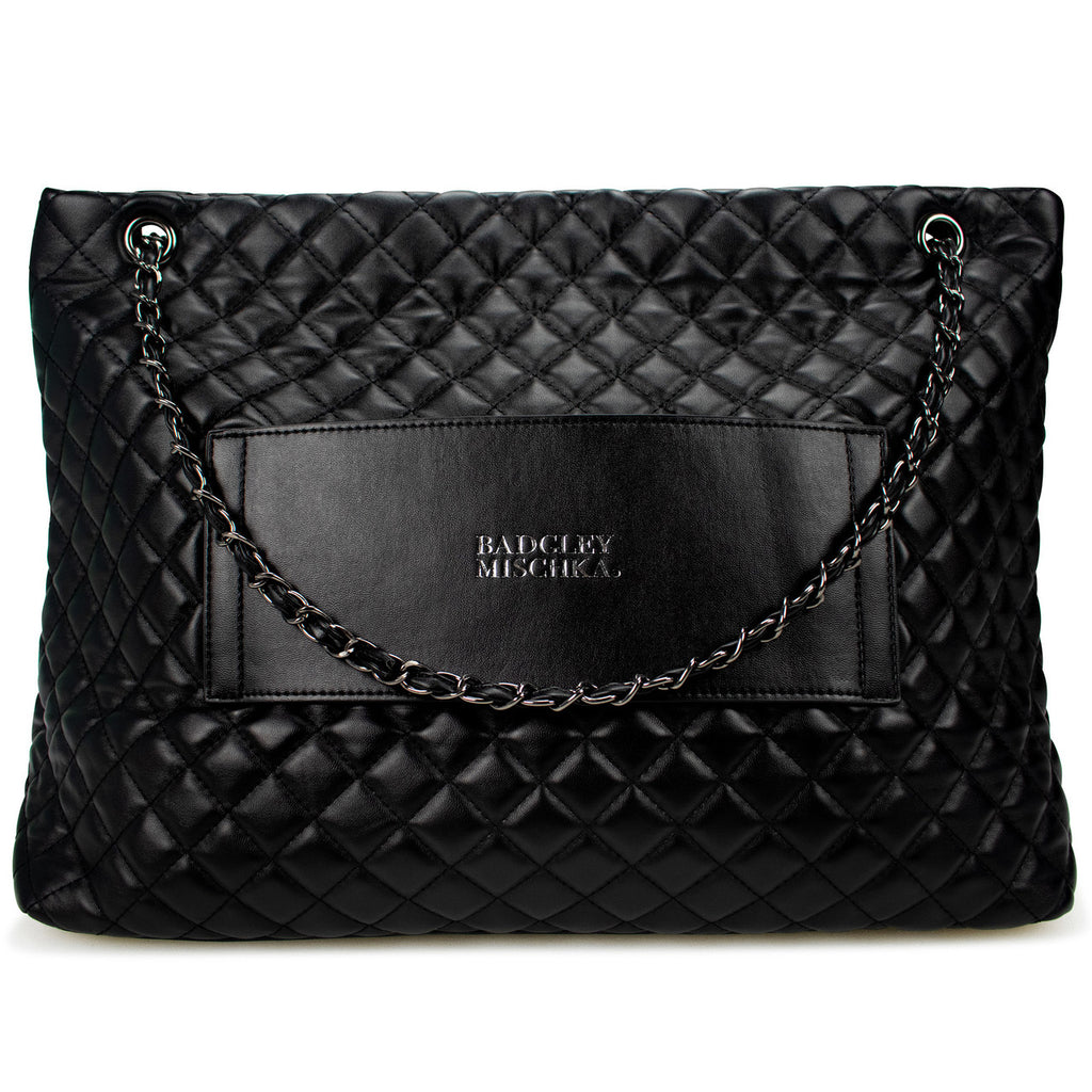 Badgley Mischka Diana Vegan Leather Tote Weekender Travel Bag Badgley Mischka Diana Vegan Leather Tote Weekender Travel Bag