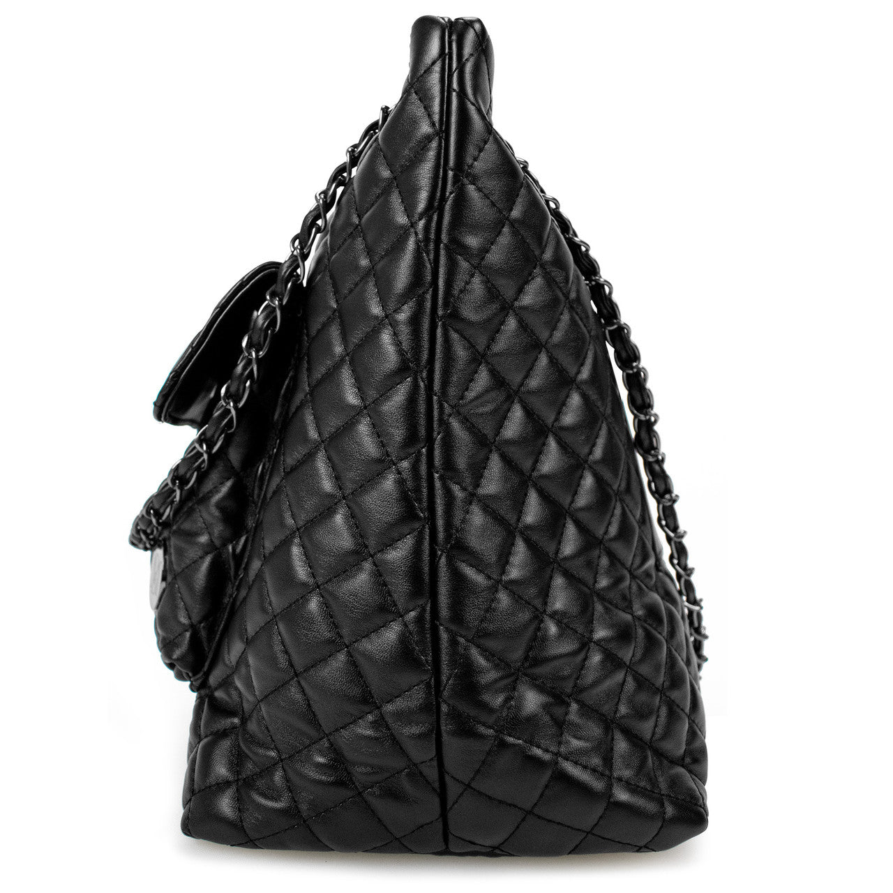 Badgley Mischka Diana Vegan Leather Tote Weekender Travel Bag - Black