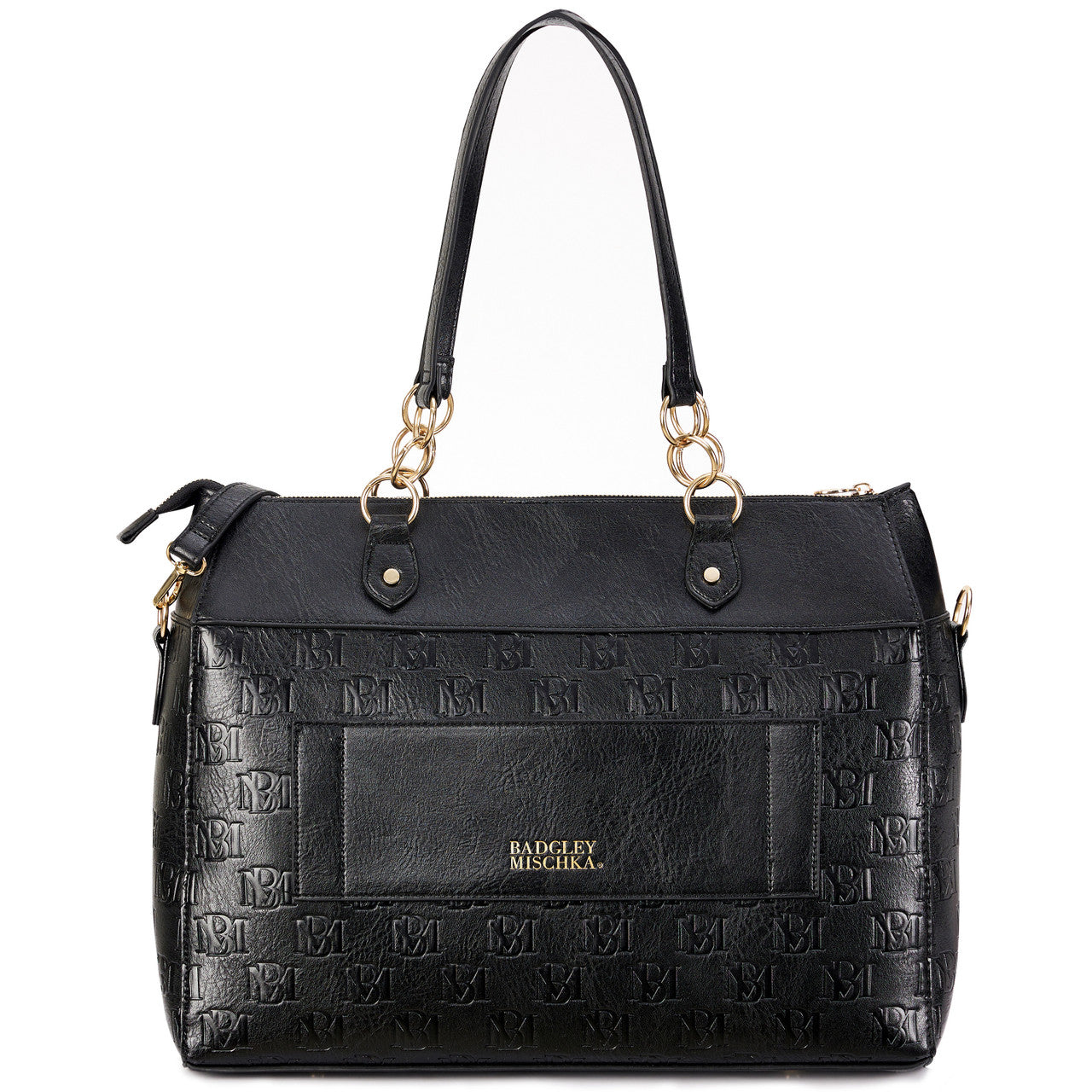 Black | Madalyn Vegan Leather Travel Tote Weekender Bag