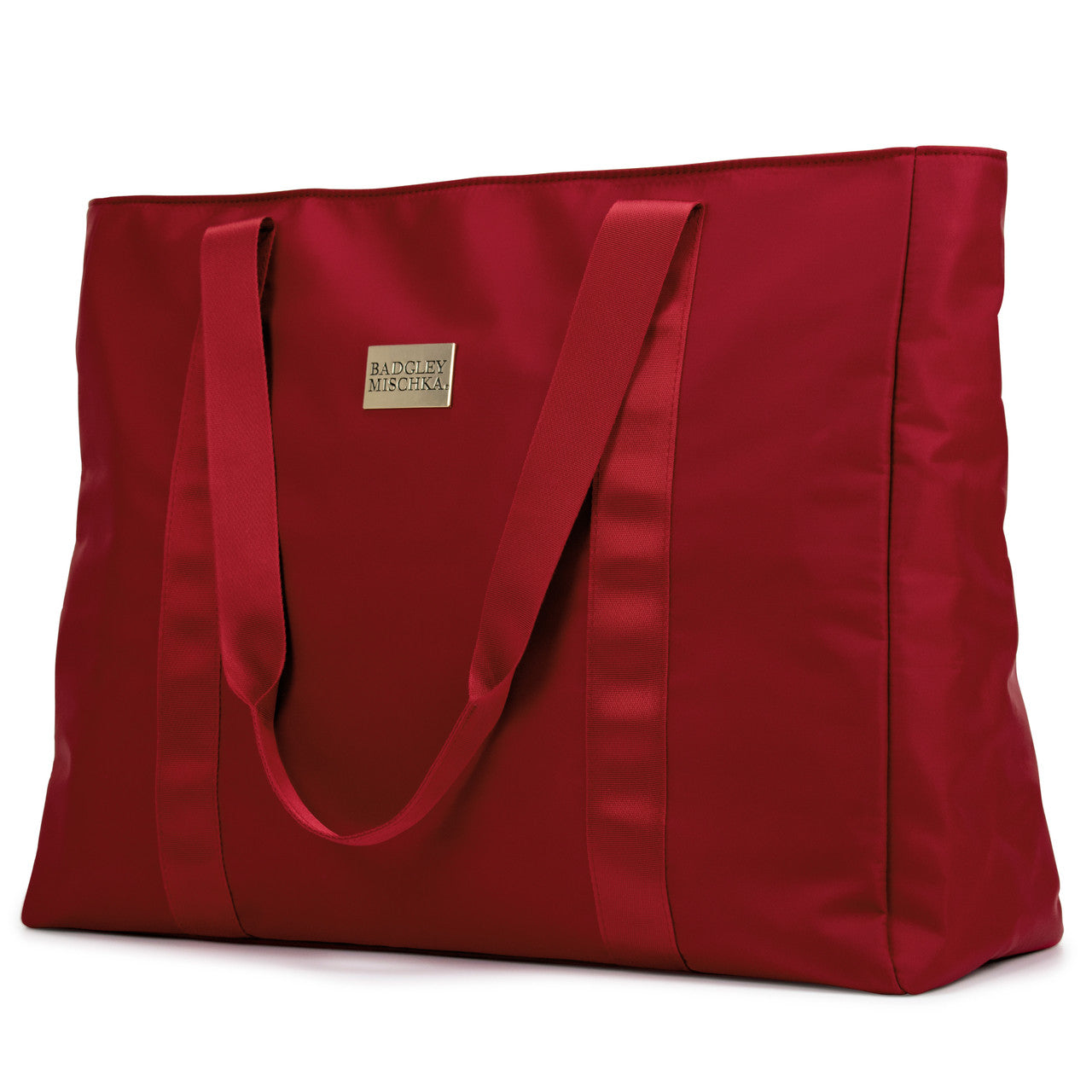 Badgley Mischka Nylon Travel Tote Weekender Bag - Purple Badgley Mischka Nylon Travel Tote Weekender Bag - Purple