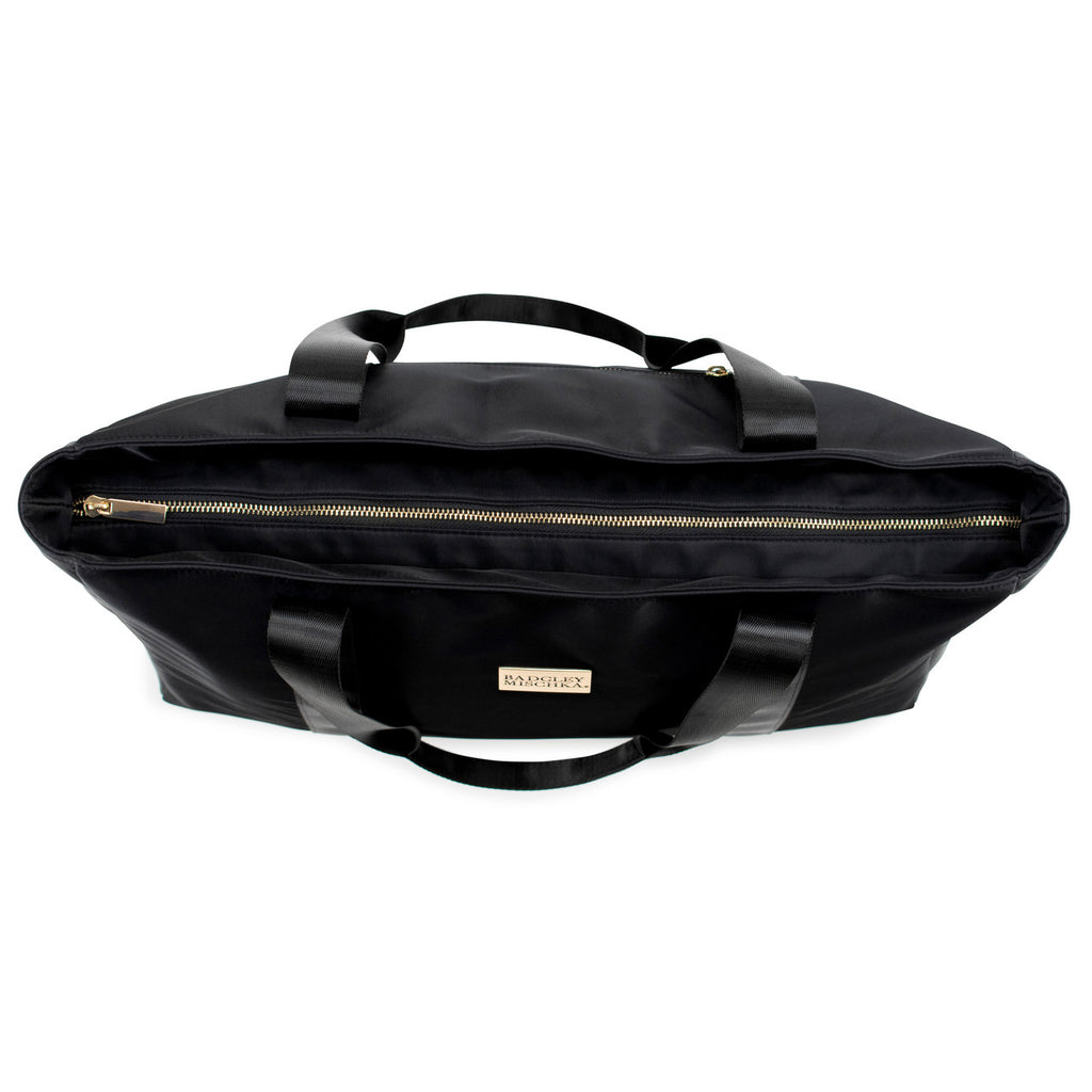 Black | Nylon Weekender Tote Bag