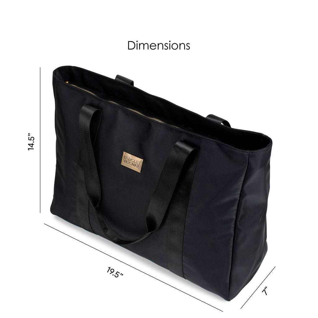 Black | Nylon Weekender Tote Bag