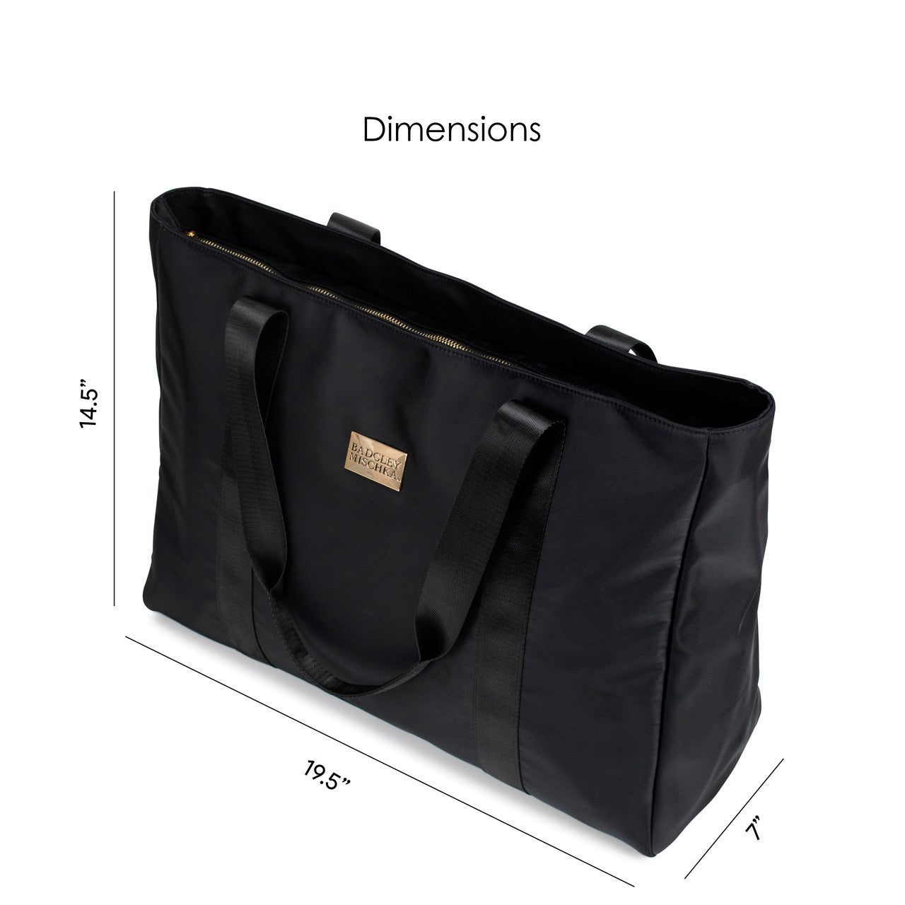 Black | Nylon Weekender Tote Bag