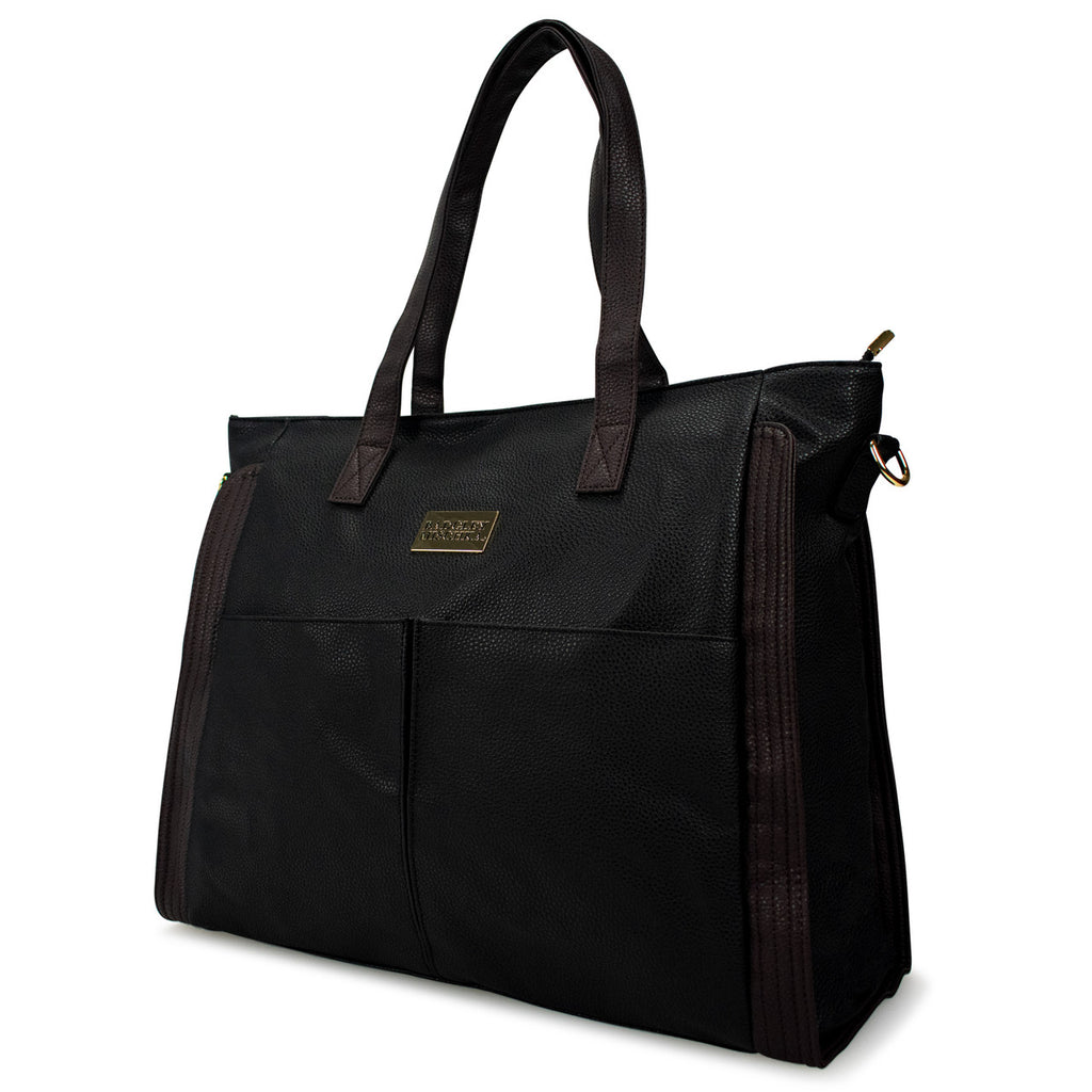 Badgley Mischka Rose Vegan Leather Travel Tote Weekender Bag (Black) Badgley Mischka Rose Vegan Leather Travel Tote Weekender Bag (Black)