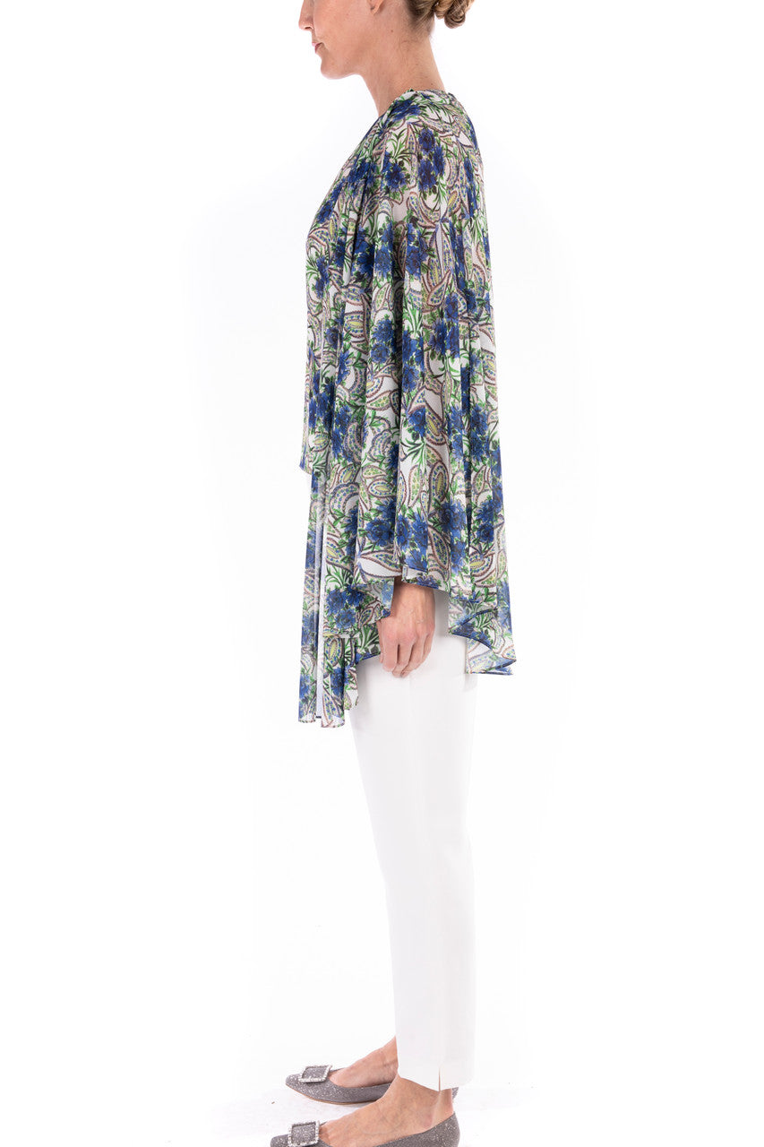 Blue Multi | Georgette Printed Top