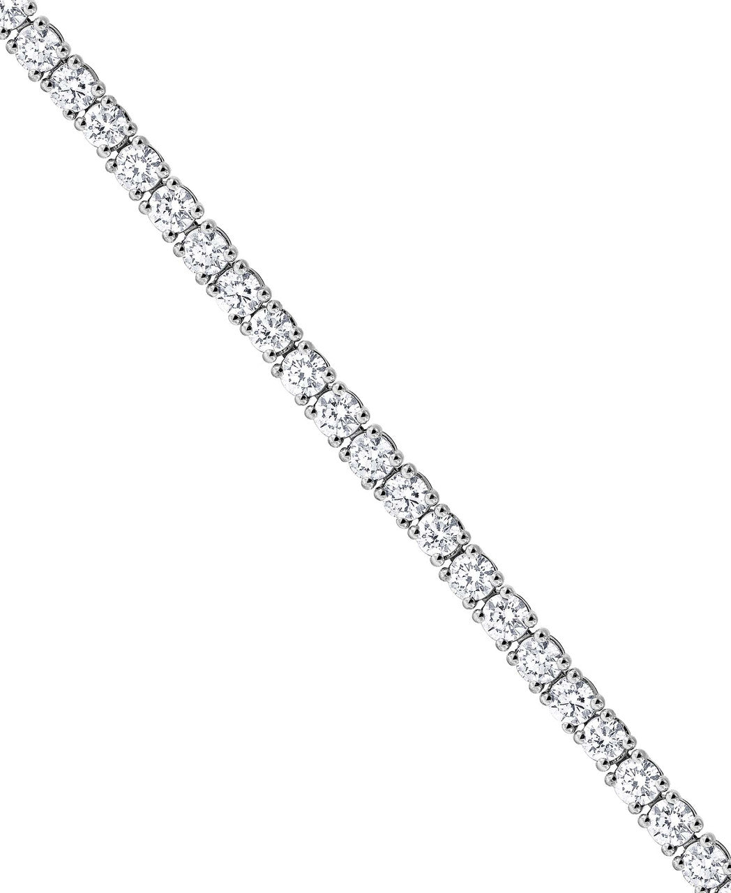 White Gold | 4CTTW Round Cut Diamond Tennis Bracelet Side