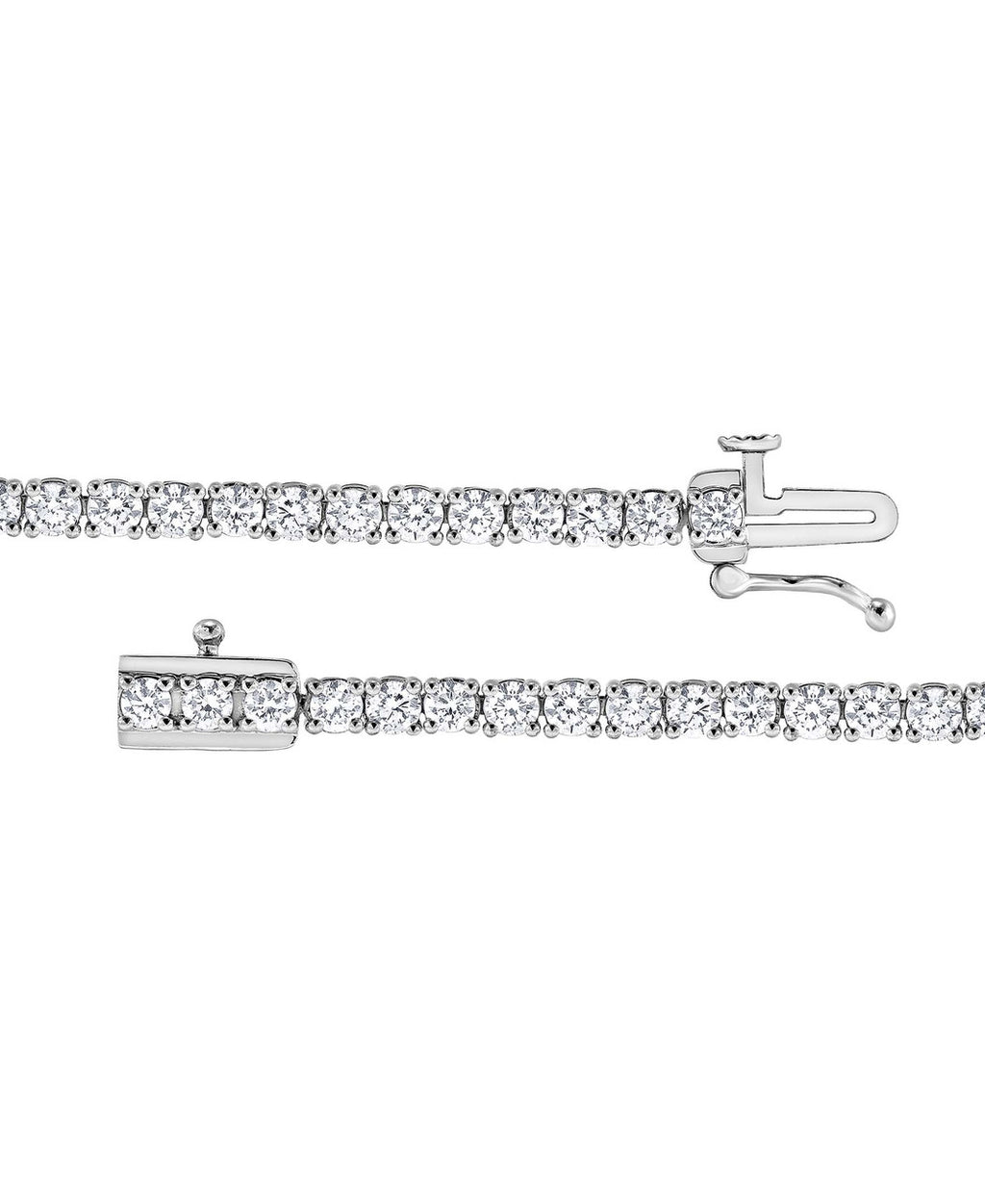White Gold | 4CTTW Round Cut Diamond Tennis Bracelet Back