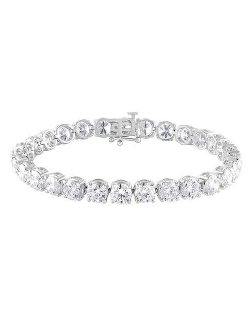 White Gold | 20CTTW Round Cut Diamond Tennis Bracelet Front