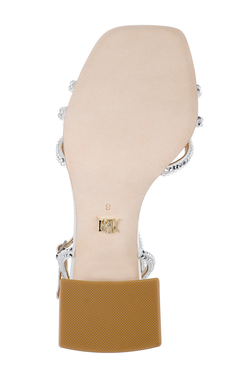 White | Brixley Block Heeled Sandal