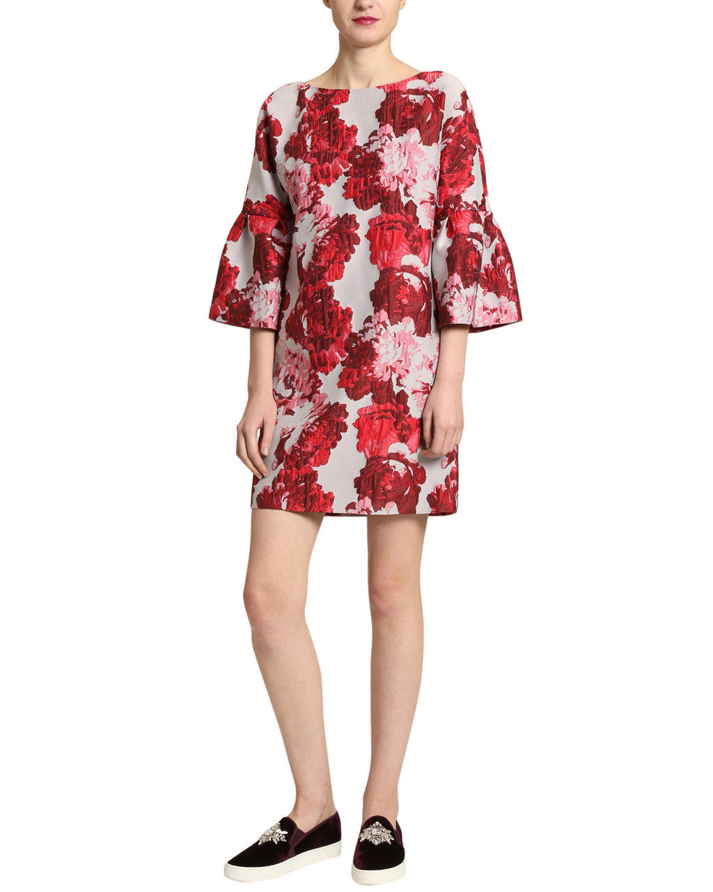 Red Multi | Brocade Dress