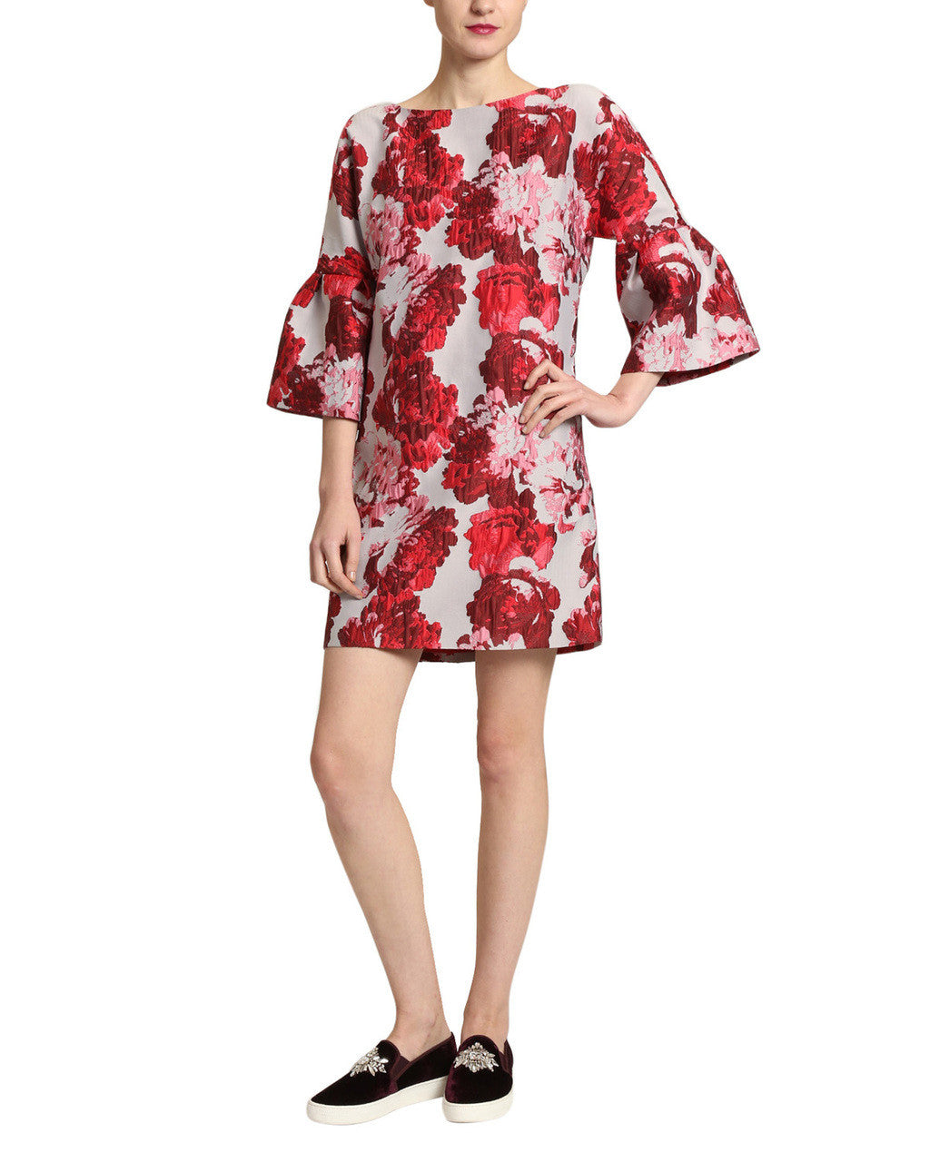 Red Multi | Brocade Dress