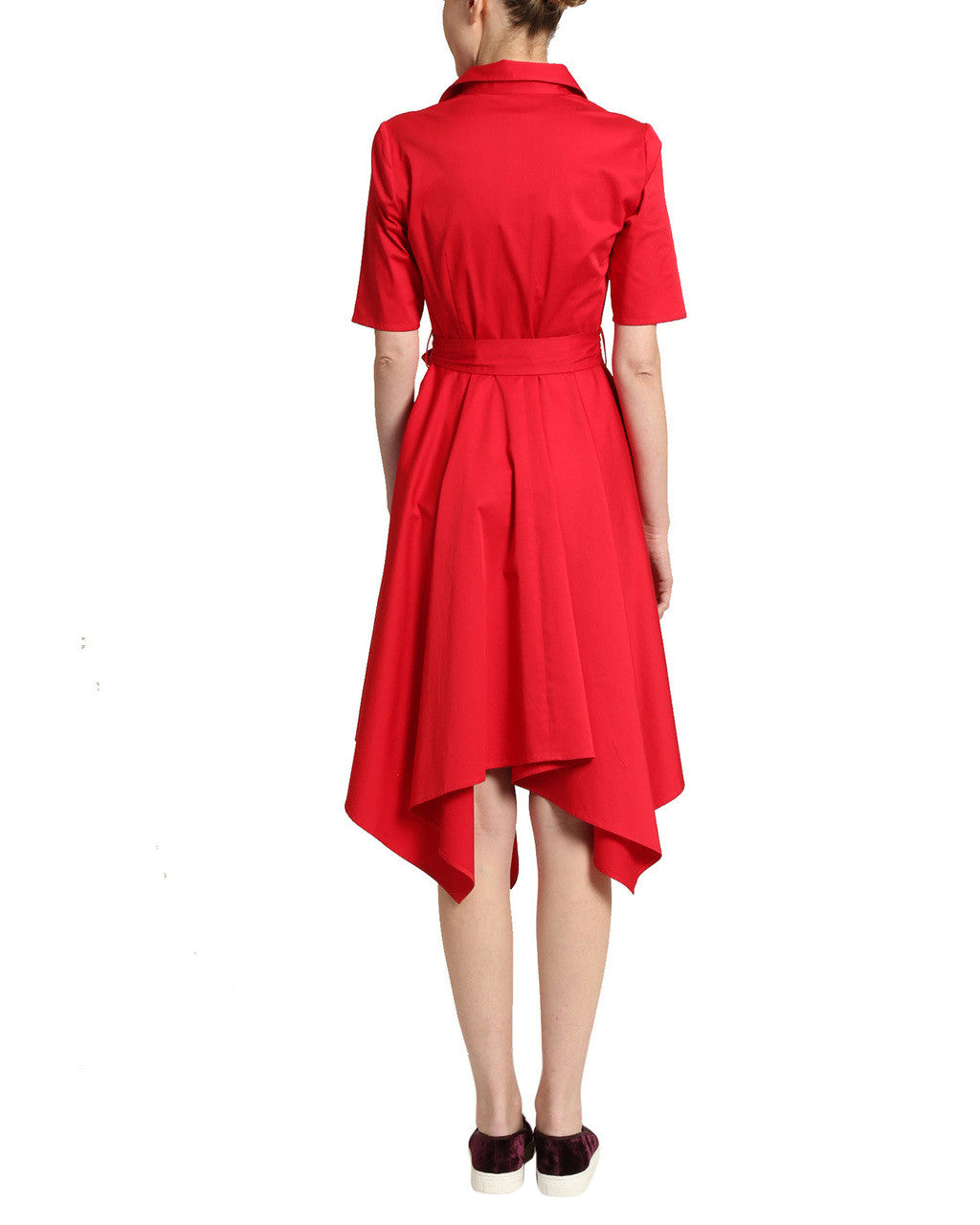 Crimson | Handkerchief Hem Dress