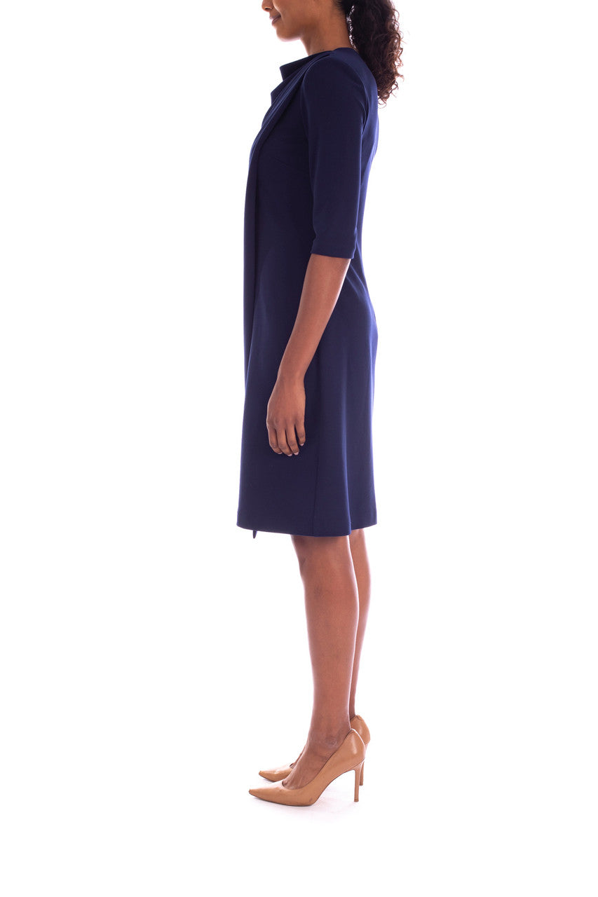 Navy | In-Bloom Flower Sleeve Day Dress