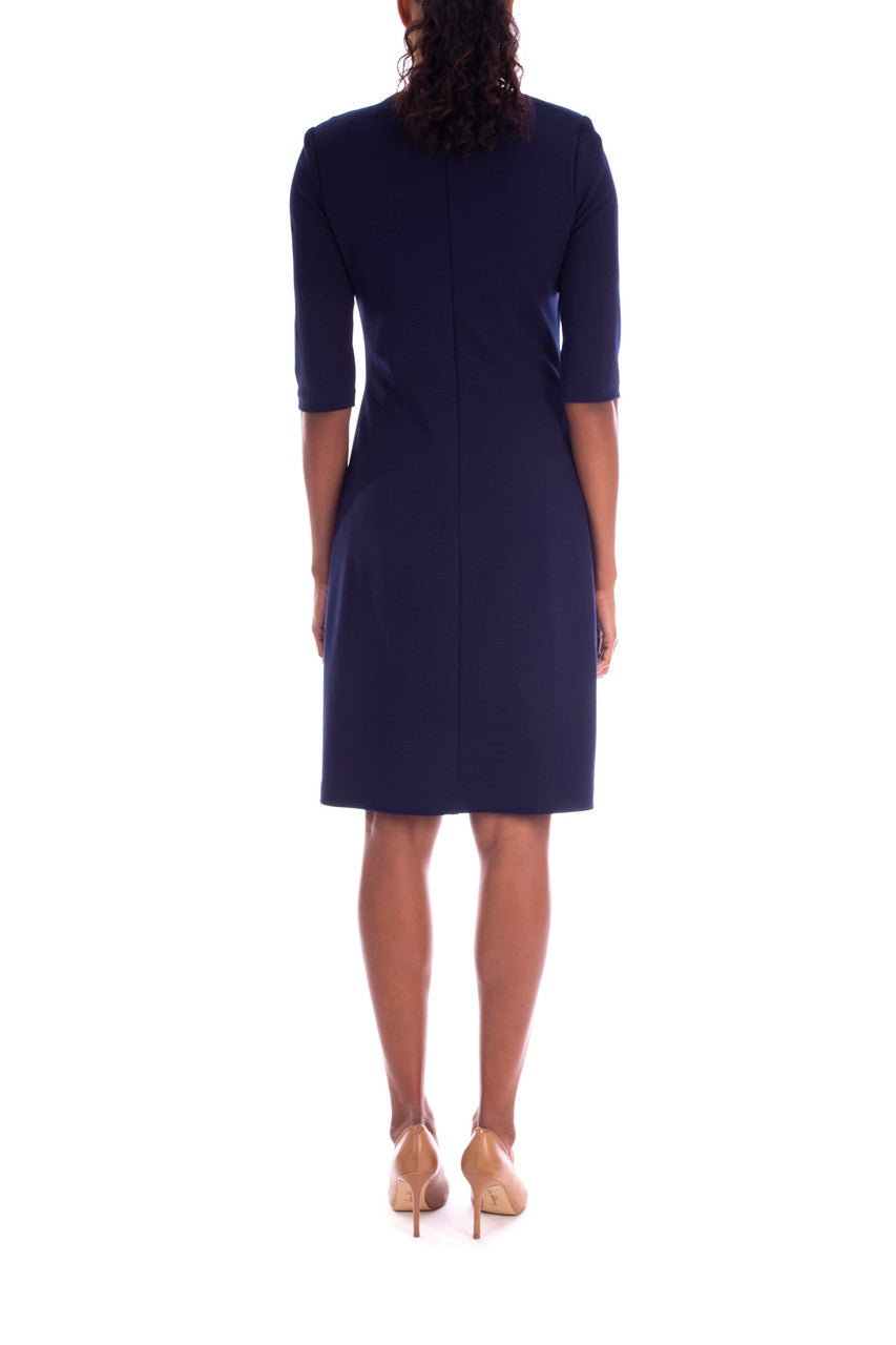 Navy | In-Bloom Flower Sleeve Day Dress