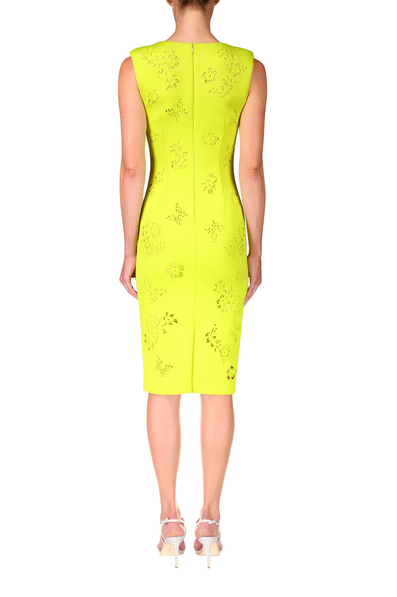 Lime | Cut-Out Sleeveless Fitted Dress