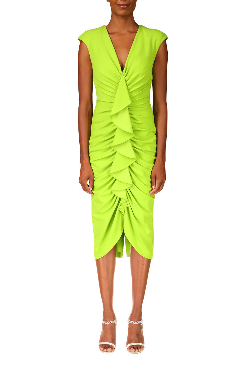 Lime | Key Lime Ruffle Body Con Dress