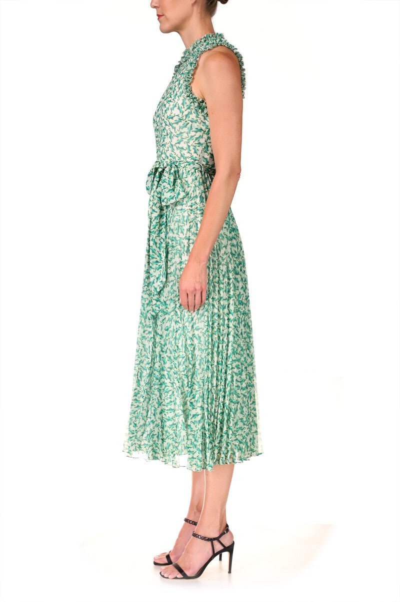 Green Multi | Soft, Printed Midi Dress