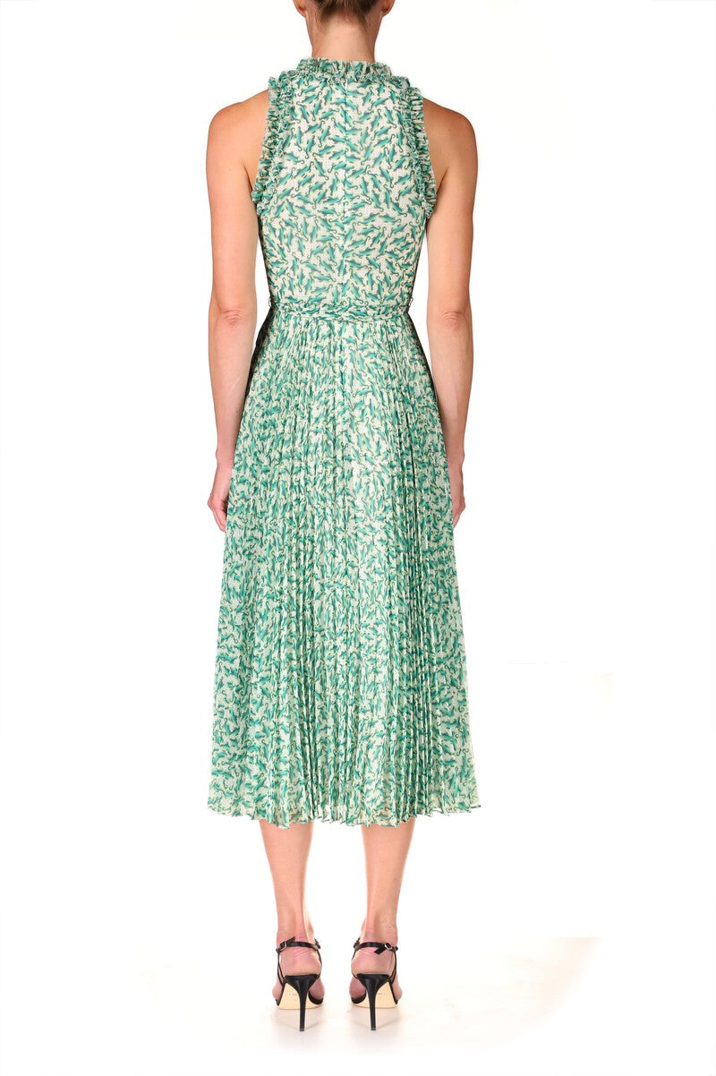 Green Multi | Soft, Printed Midi Dress
