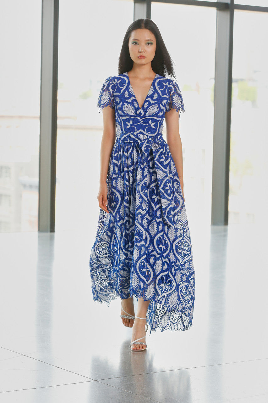 Blue Multi | Bohemian Print Dress