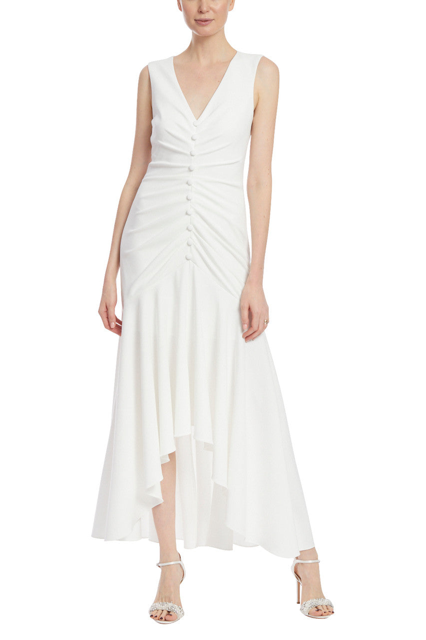 Light Ivory | Pleated  Fit and Flare Dress